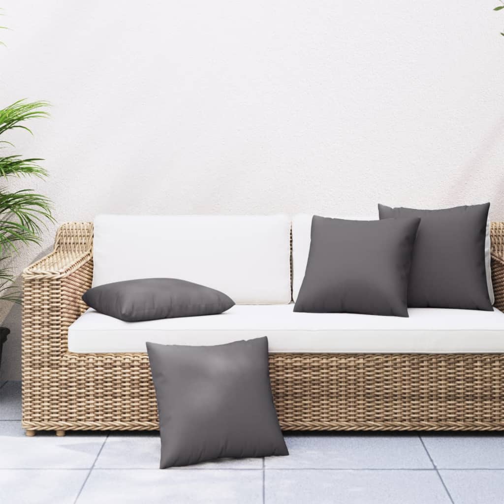 Zierkissen 4 Stk. Anthrazit 50x50 cm Stoff