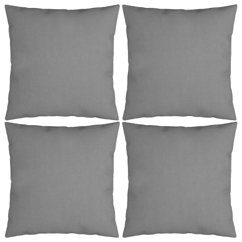 Sofakissen 4 Stk. Grau 50x50 cm Stoff