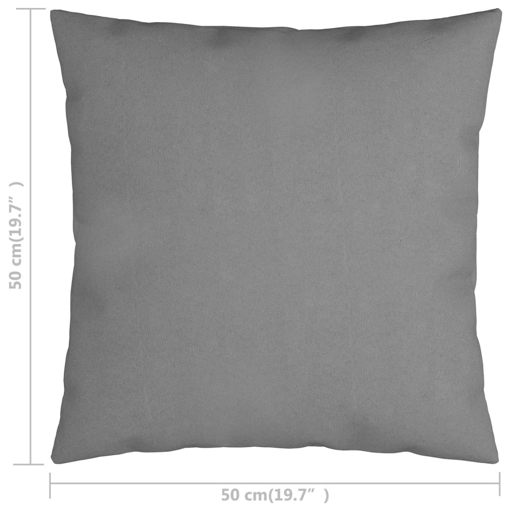 Sofakissen 4 Stk. Grau 50x50 cm Stoff