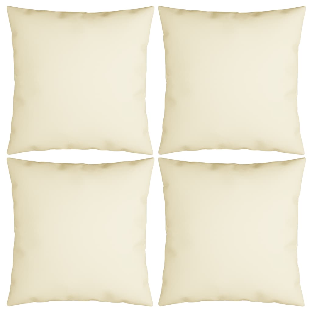 Sofakissen 4 Stk. Cremeweiß 50x50 cm Stoff