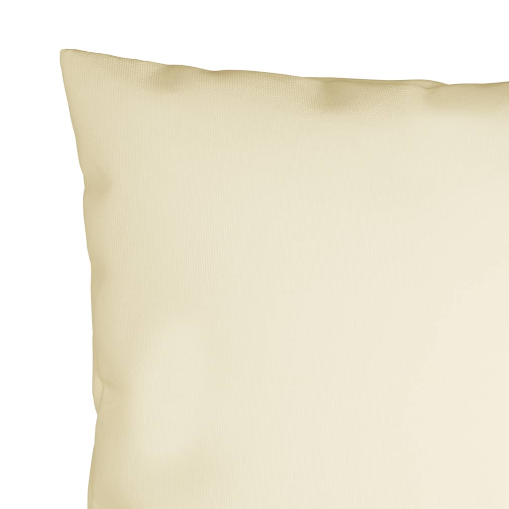 Sofakissen 4 Stk. Cremeweiß 50x50 cm Stoff
