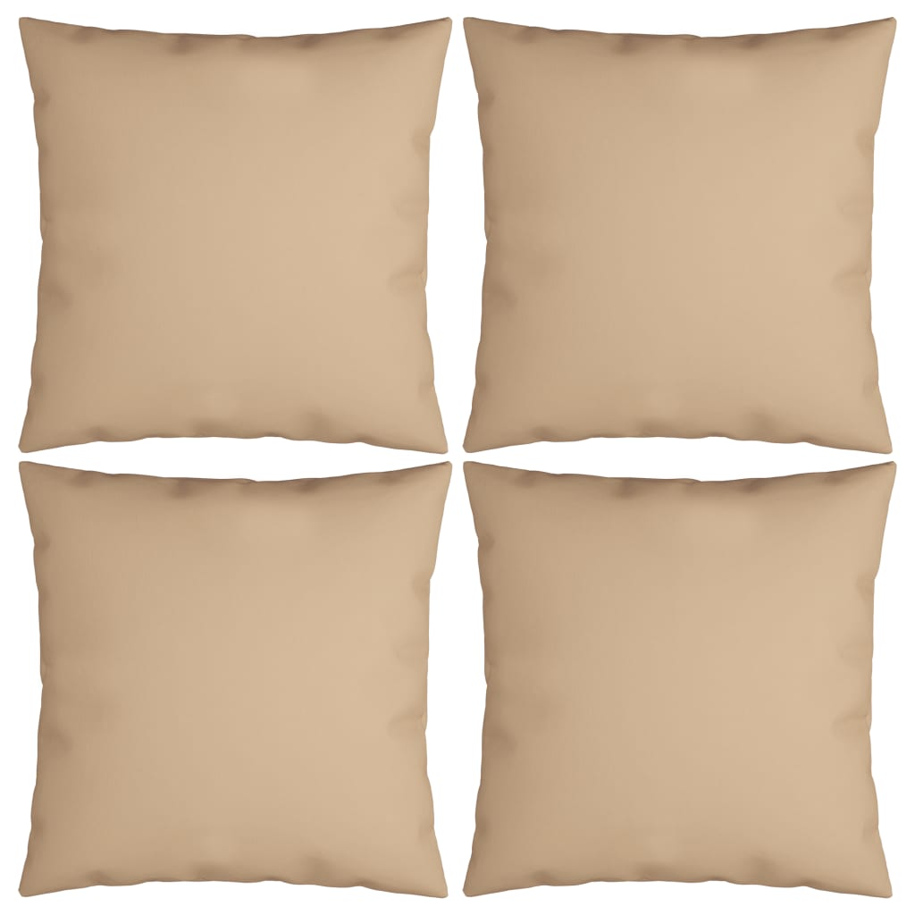 Sofakissen 4 Stk. Beige 50x50 cm Stoff