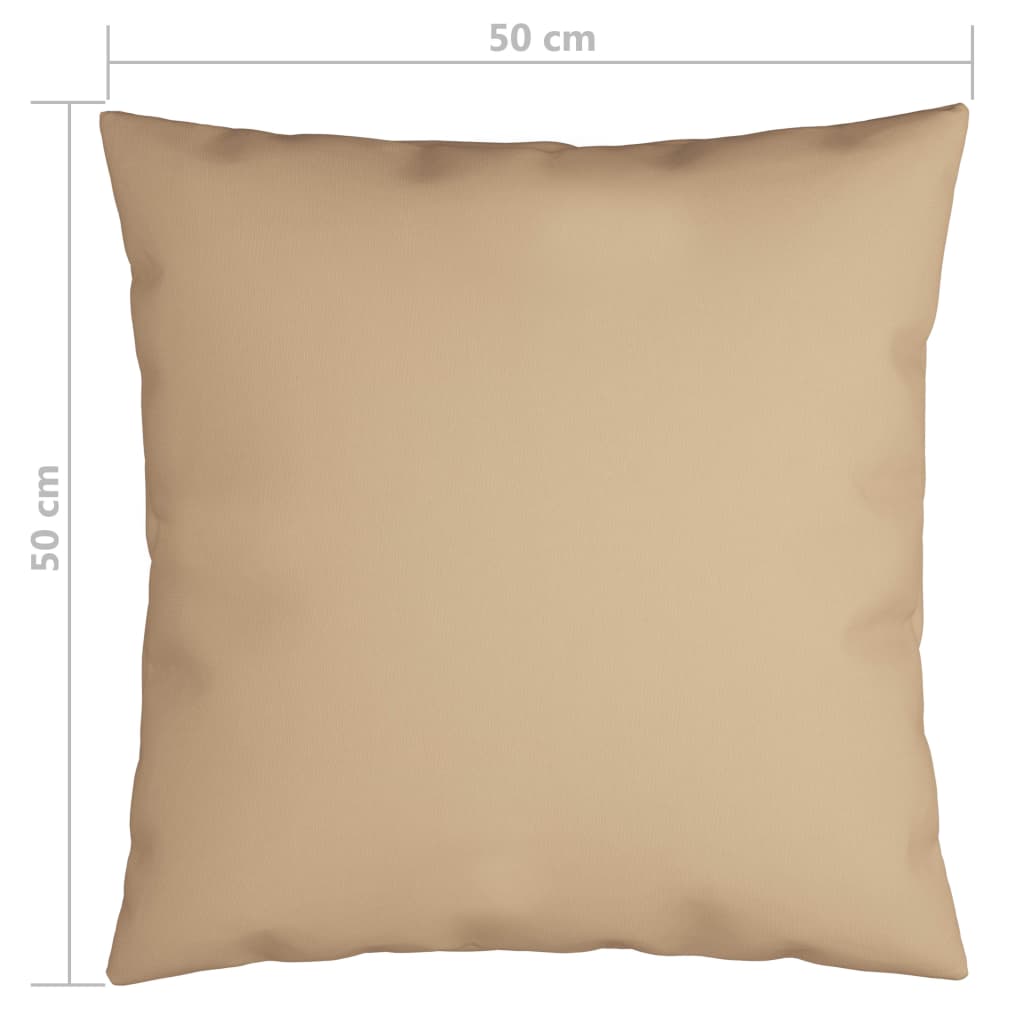 Sofakissen 4 Stk. Beige 50x50 cm Stoff