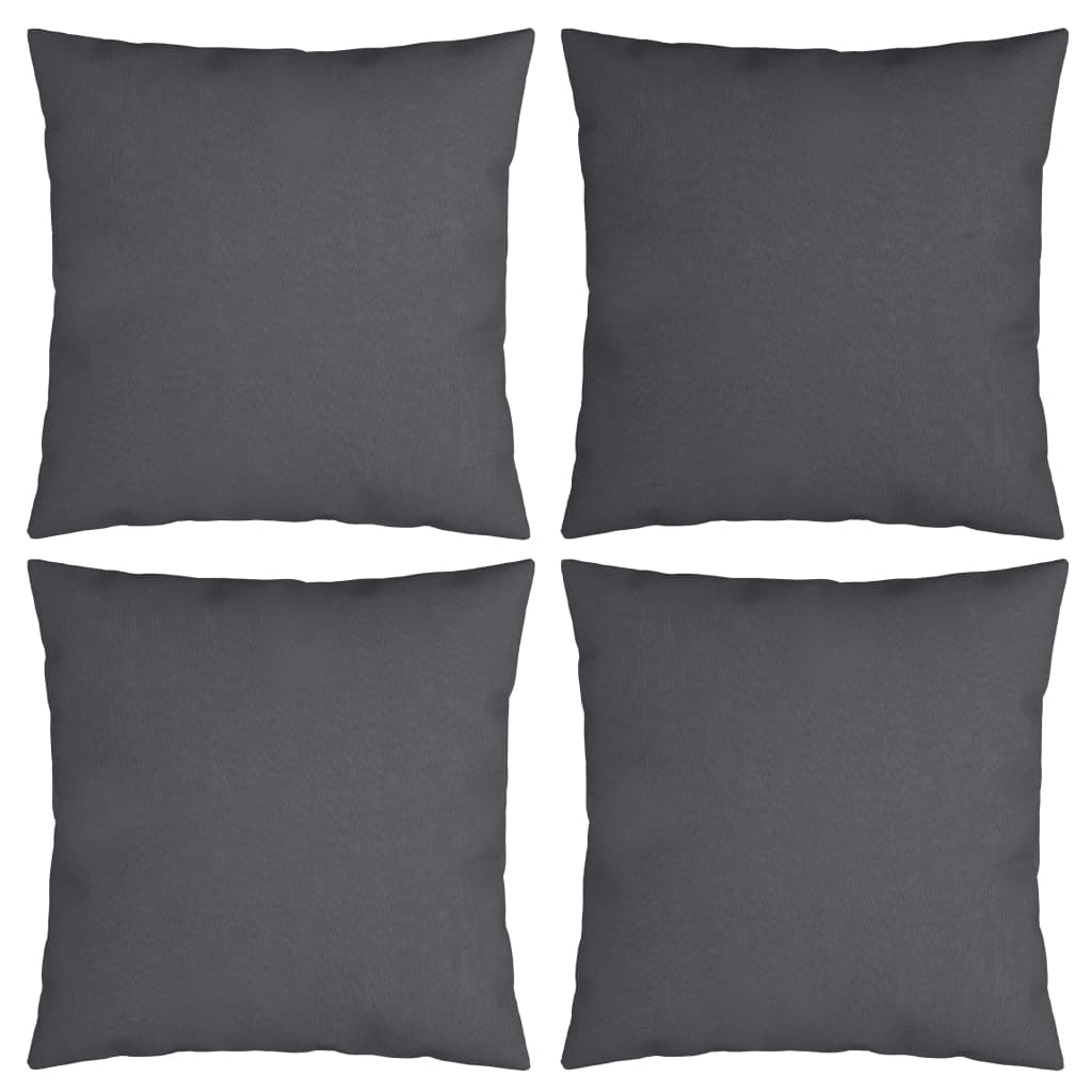 Sofakissen 4 Stk. Anthrazit 60x60 cm Stoff