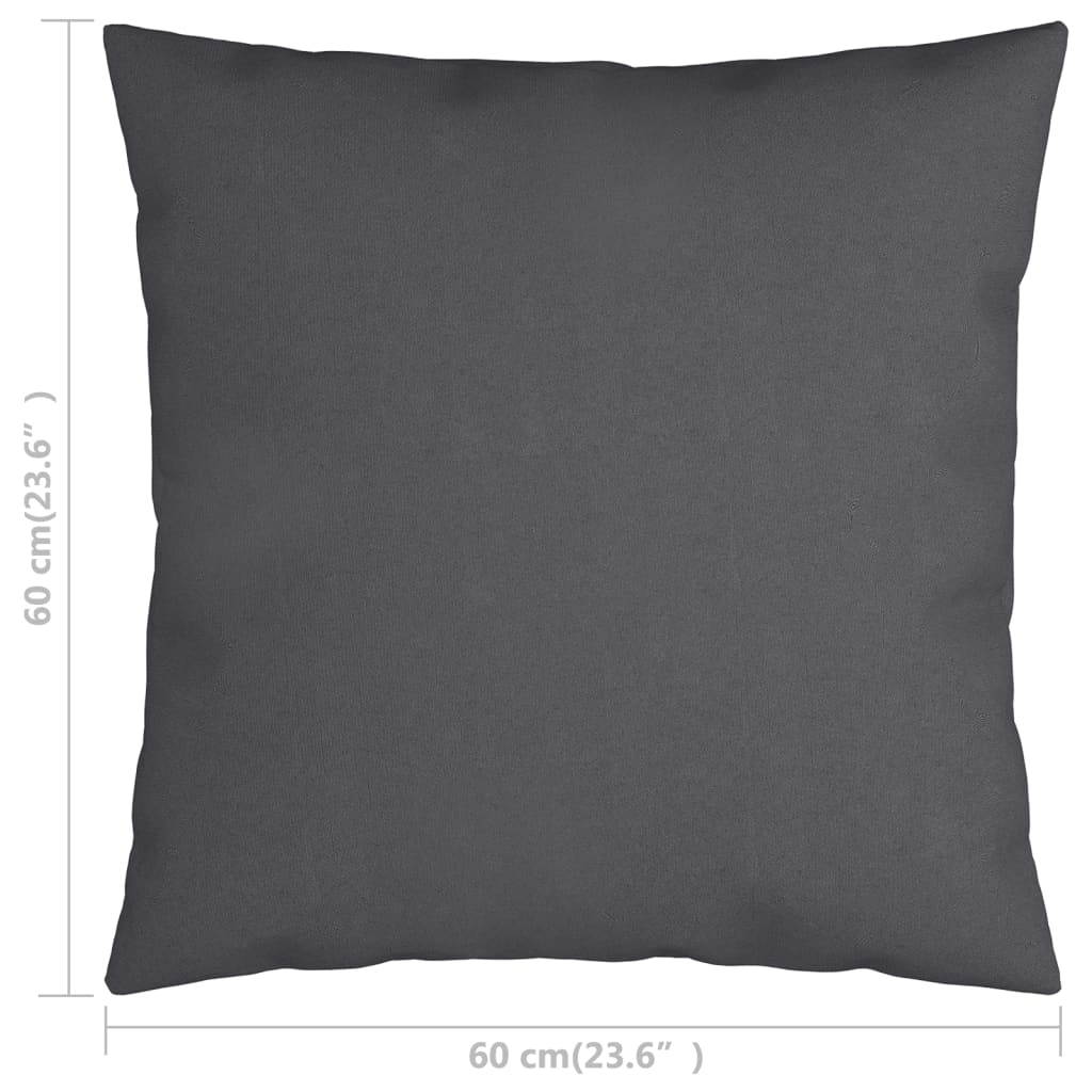 Sofakissen 4 Stk. Anthrazit 60x60 cm Stoff