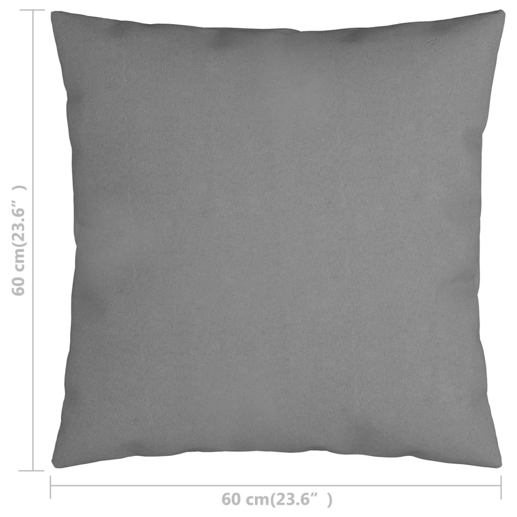 Sofakissen 4 Stk. Grau 60x60 cm Stoff