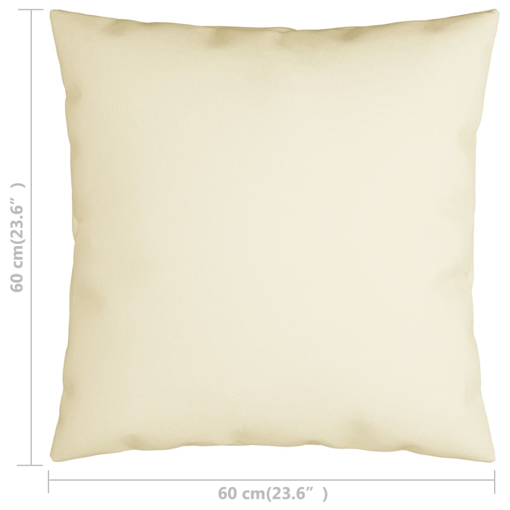 Sofakissen 4 Stk. Cremeweiß 60x60 cm Stoff