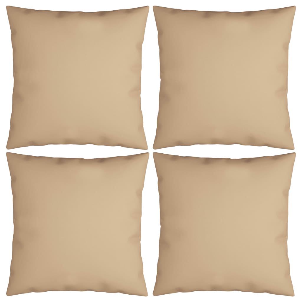 Sofakissen 4 Stk. Beige 60x60 cm Stoff