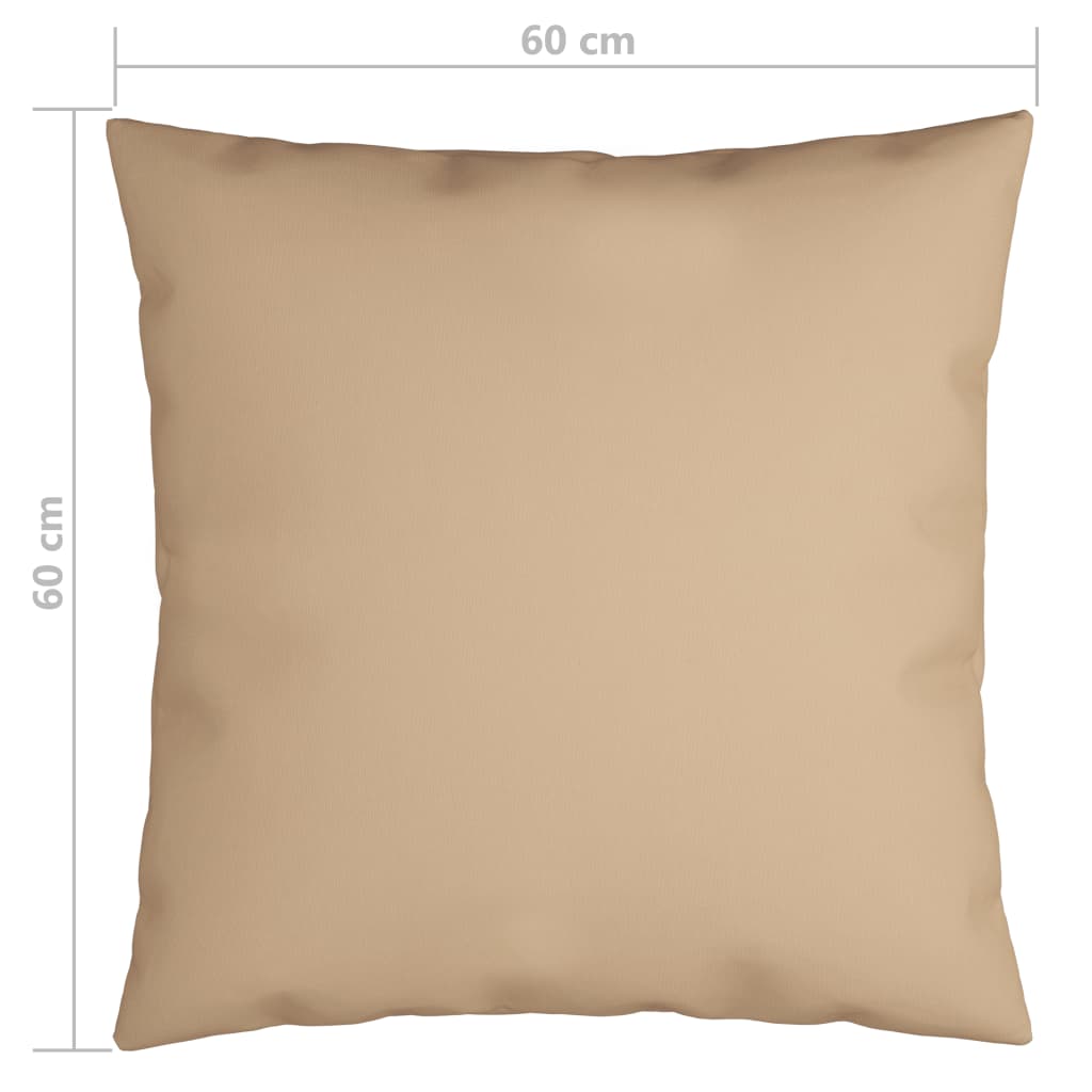 Sofakissen 4 Stk. Beige 60x60 cm Stoff