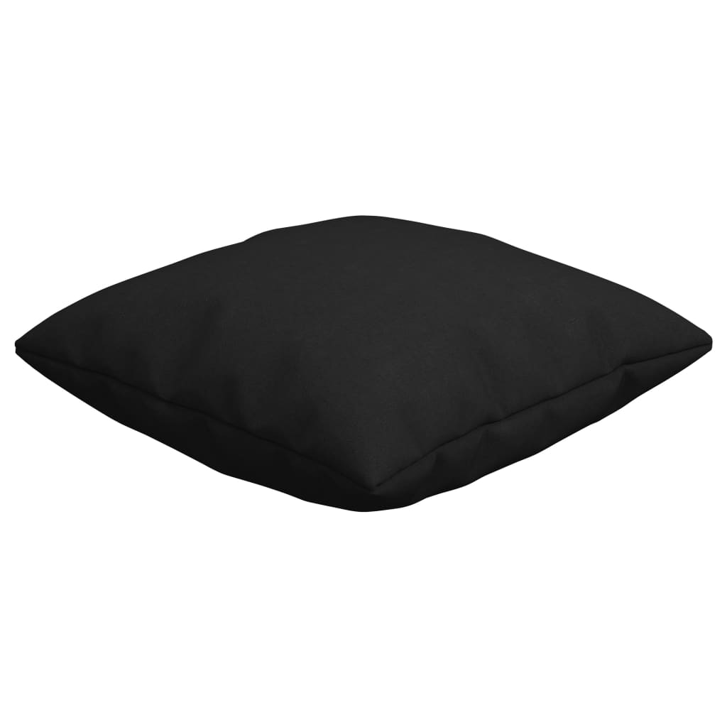 Sofakissen 4 Stk. Schwarz 60x60 cm Stoff