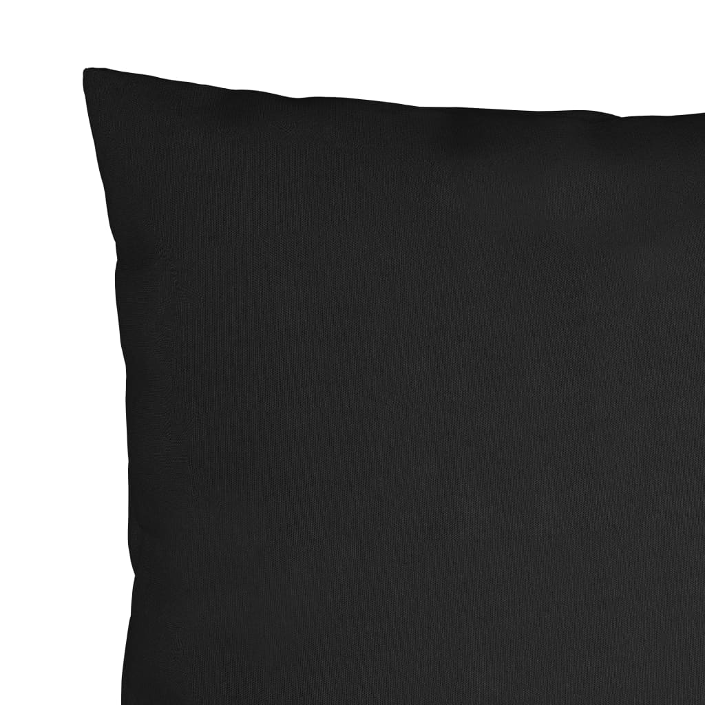 Sofakissen 4 Stk. Schwarz 60x60 cm Stoff