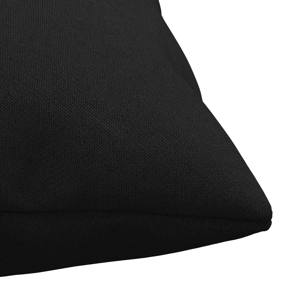 Sofakissen 4 Stk. Schwarz 60x60 cm Stoff