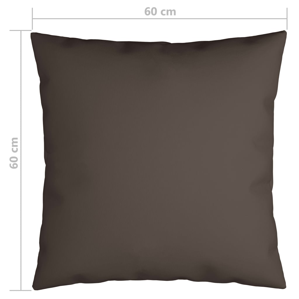 Sofakissen 4 Stk. Taupe 60x60 cm Stoff