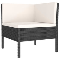 Thumbnail for 6-tlg. Garten-Lounge-Set mit Auflagen Poly Rattan Schwarz