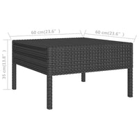 Thumbnail for 6-tlg. Garten-Lounge-Set mit Auflagen Poly Rattan Schwarz