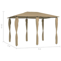 Thumbnail for Pavillon mit Pfostenabdeckungen 3x4x2,6 m Taupe 160 g/m²