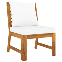 Thumbnail for 5-tlg. Garten-Lounge-Set mit Auflagen Creme Massivholz Akazie