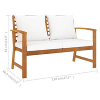 Thumbnail for 3-tlg. Garten-Lounge-Set mit Auflagen Massivholz Akazie