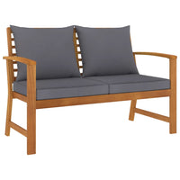 Thumbnail for 3-tlg. Garten-Lounge-Set mit Auflagen Massivholz Akazie