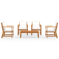 Thumbnail for 5-tlg. Garten-Lounge-Set mit Auflagen Massivholz Akazie