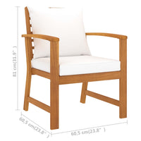 Thumbnail for 5-tlg. Garten-Lounge-Set mit Auflagen Massivholz Akazie