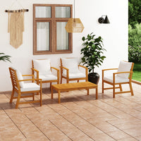Thumbnail for 5-tlg. Garten-Lounge-Set mit Auflagen Massivholz Akazie