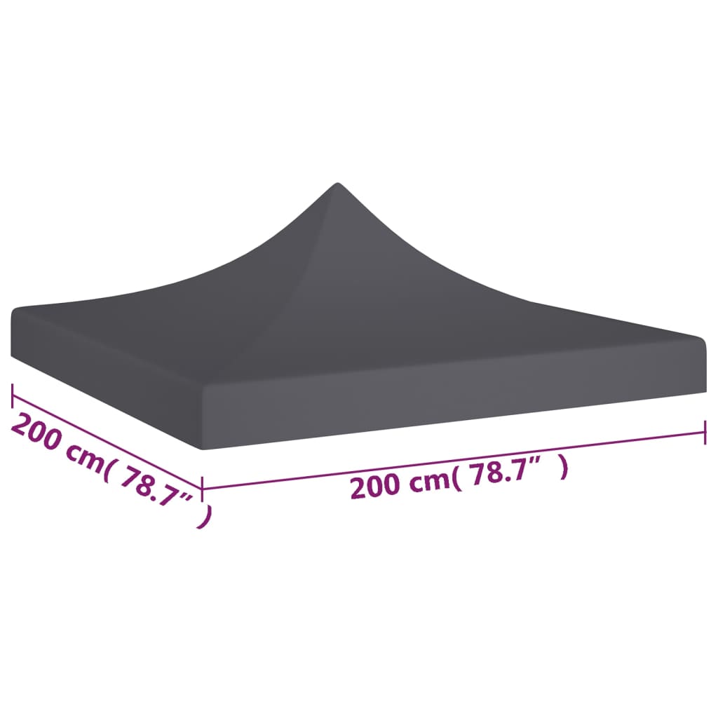 Partyzelt-Dach 2x2 m Anthrazit 270 g/m²