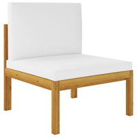Thumbnail for 6-tlg. Garten-Lounge-Set mit Kissen Creme Massivholz Akazie