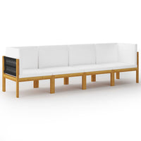Thumbnail for 4-Sitzer-Gartensofa mit Kissen Massivholz Akazie