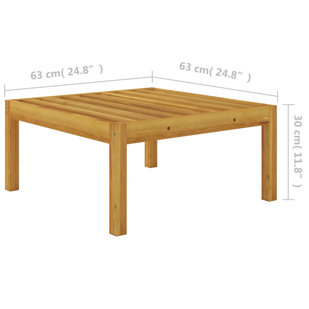 7-tlg. Garten-Lounge-Set mit Kissen Cremeweiß Massivholz Akazie