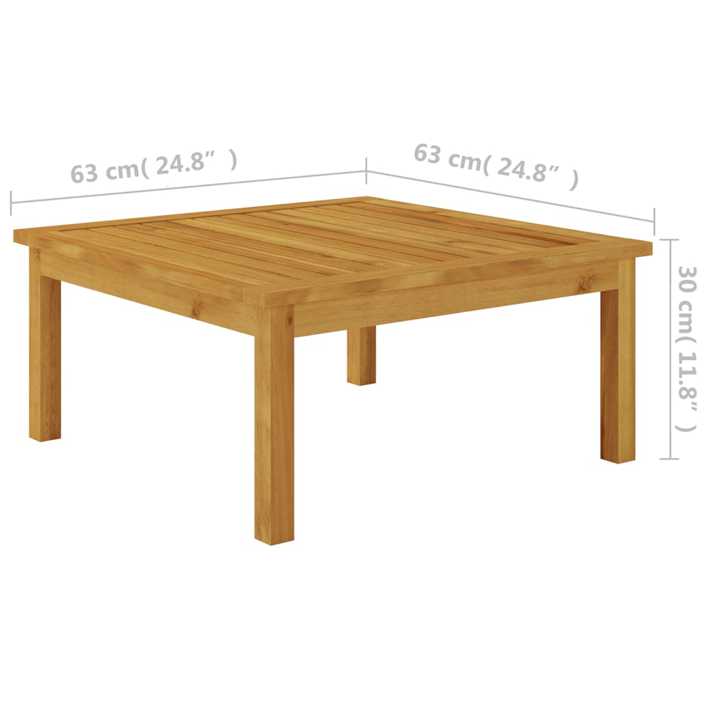 6-tlg. Garten-Lounge-Set mit Kissen Cremeweiß Massivholz Akazie