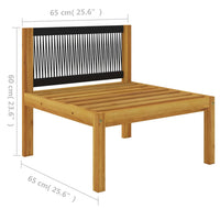 Thumbnail for 6-tlg. Garten-Lounge-Set mit Kissen Cremeweiß Massivholz Akazie