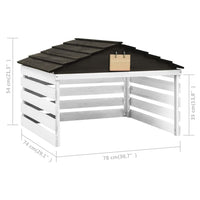 Thumbnail for Mähroboter-Garage Schwarz und Weiß 78x74x54 cm Tannenholz