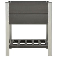 Thumbnail for Garten-Hochbeet mit Ablage 75x50x90 cm WPC Grau