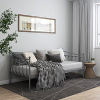 Thumbnail for Schlafsofa Bettgestell Grau Metall 90x200 cm