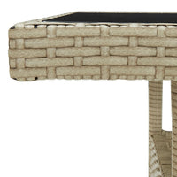 Thumbnail for 3-tlg. Garten-Essgruppe Beige Poly Rattan und Glas