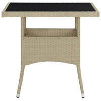 Thumbnail for 5-tlg. Garten-Essgruppe Poly Rattan und Glas Beige