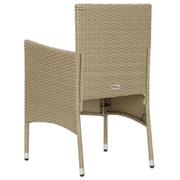 Thumbnail for 5-tlg. Garten-Essgruppe Poly Rattan und Glas Beige