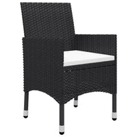 Thumbnail for 9-tlg. Garten-Essgruppe Poly Rattan Akazie Massivholz Schwarz