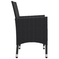 Thumbnail for 9-tlg. Garten-Essgruppe Poly Rattan Akazie Massivholz Schwarz