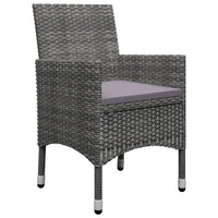 Thumbnail for 9-tlg. Garten-Essgruppe Poly Rattan und Akazienholz Grau