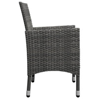 Thumbnail for 9-tlg. Garten-Essgruppe Poly Rattan und Akazienholz Grau