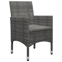 Thumbnail for 9-tlg. Garten-Essgruppe Poly Rattan und Akazienholz Grau
