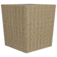 Thumbnail for 3-tlg. Bistro-Set Poly Rattan und Hartglas Beige