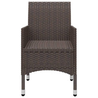 Thumbnail for 3-tlg. Bistro-Set Poly Rattan und Hartglas Braun
