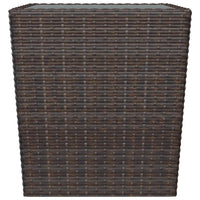Thumbnail for 3-tlg. Bistro-Set Poly Rattan und Hartglas Braun