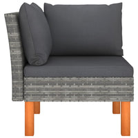 Thumbnail for 3-tlg. Garten-Lounge-Set Poly Rattan und Massivholz Eukalyptus