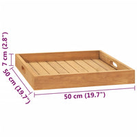 Thumbnail for Serviertablett 50x50 cm Massivholz Teak
