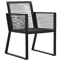 Thumbnail for 5-tlg. Garten-Essgruppe PVC Rattan Schwarz