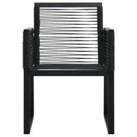 Thumbnail for 5-tlg. Garten-Essgruppe PVC Rattan Schwarz